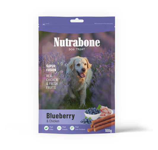 Nutrabone Blueberries & Chicken Dog Treat 100gm