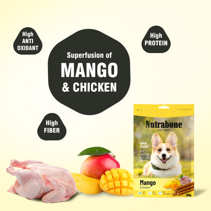 Nutrabone Mango & Chicken Dog Treat 100gm