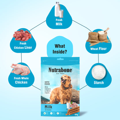 Nutrabone Milk & Chicken Dog Treat  100gm