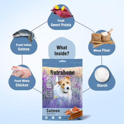 Nutrabone Salmon & Sweet Potato Dog Treat 100gm