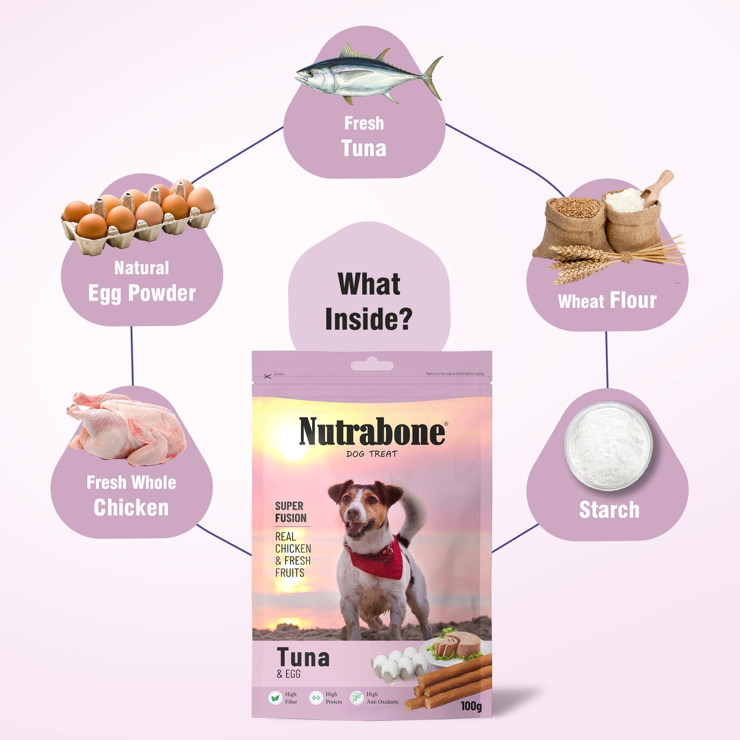 Nutrabone Tuna & Egg Dog Treat 100gm