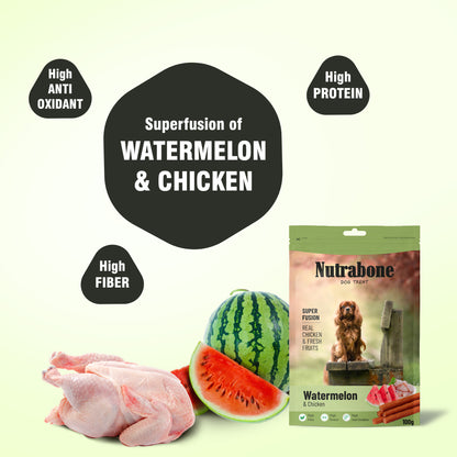 Nutrabone Watermelon & Chicken Dog Treat 100gm