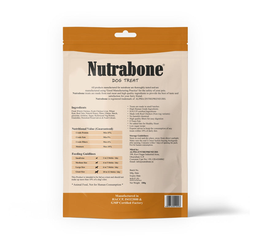 Nutrabone Honey Oats & Chicken Oats Dog Treat 100gm